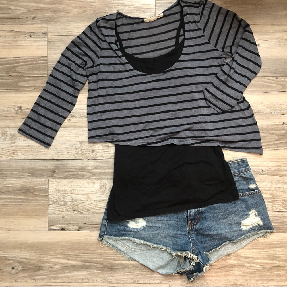 Women’s dance style top combo.